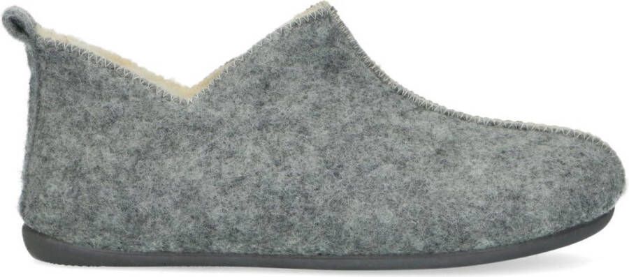 Manfield Dames Licht grijze pantoffels
