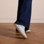 Manfield Dames Lichtblauwe suède sneakers - Thumbnail 1
