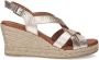 Manfield Dames Metallic gouden leren sleehakken - Thumbnail 7