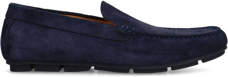Manfield Heren Donkerblauwe suède loafer - Foto 2