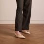 Manfield Dames Off white glanzende leren slingbacks - Thumbnail 2