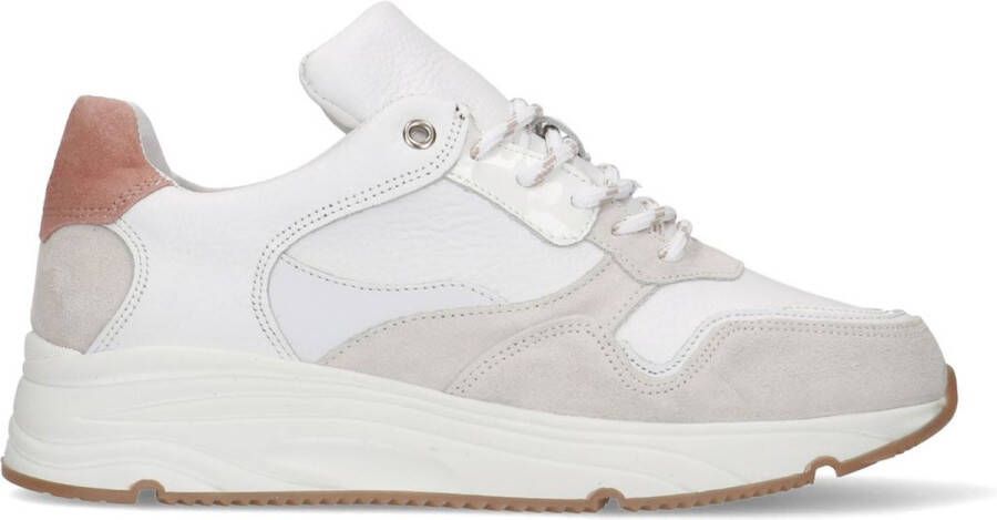 Manfield Dames Off white suède sneakers