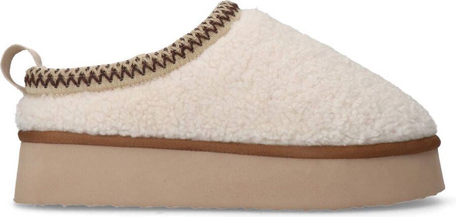 Manfield Dames Off white teddy instappers