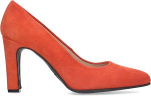 Manfield Dames Oranje suède gesloten pumps