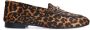 Manfield suède loafers met panterprint zwart camel - Thumbnail 2