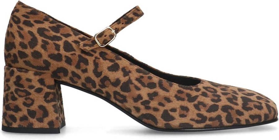Manfield Dames Panterprint Mary Jane pumps