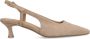 Manfield Dames PRE ORDER Beige suède slingback pumps - Thumbnail 7