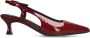 Manfield lakleren slingback pumps donkerrood - Thumbnail 2