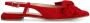 Manfield suède slingback loafers rood - Thumbnail 2