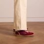 Manfield Dames Rode suède sneakers - Thumbnail 1