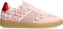 Manfield Dames Roze bouclé sneakers - Thumbnail 3