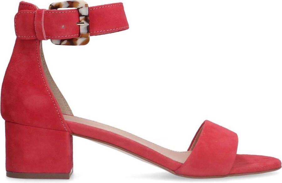 Manfield Dames Roze suède sandalen met hak - Foto 1