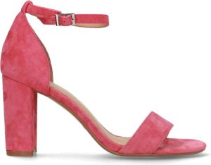 Manfield Dames Roze suède sandalen met hak