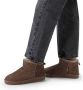 Manfield Dames Taupe suède boots met bont - Thumbnail 2