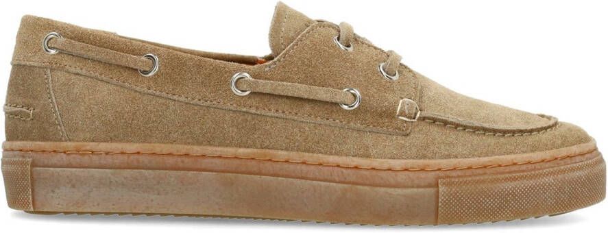 Manfield Dames Taupe suède bootschoenen