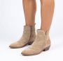 Manfield Dames Taupe suède cowboy laarzen - Thumbnail 4