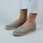 Manfield Dames Taupe suède espadrilles - Thumbnail 2