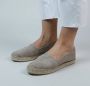 Manfield Dames Taupe suède espadrilles - Thumbnail 3