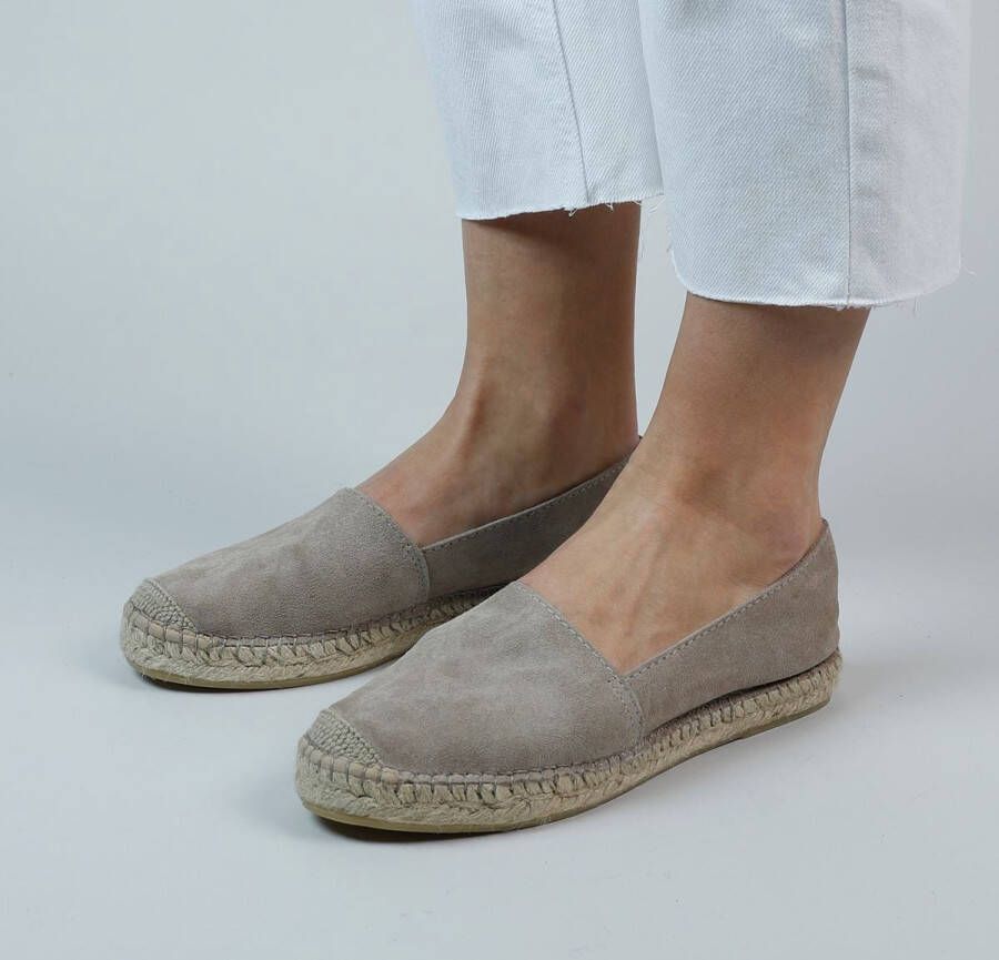 Manfield Dames Taupe suède espadrilles - Foto 2