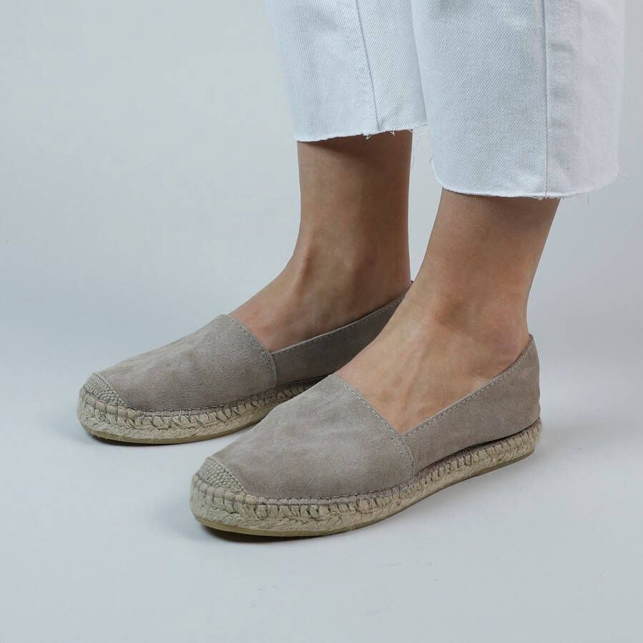 Manfield Dames Taupe suède espadrilles