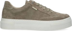 Manfield Dames Taupe suède sneakers