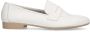 Manfield Dames Witte leren loafers - Thumbnail 2