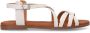 Manfield Dames Witte leren sandalen - Thumbnail 2