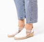 Manfield Dames Witte leren sleehakken - Thumbnail 2