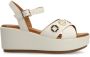 Manfield Dames Witte leren sleehakken - Thumbnail 2