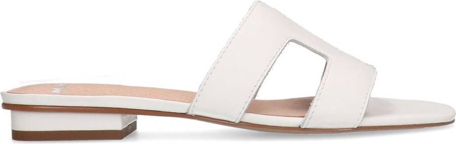 Manfield Dames Witte leren slippers