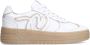 Manfield Dames Witte leren sneakers - Thumbnail 1