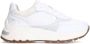 Manfield Dames Witte leren sneakers - Thumbnail 1