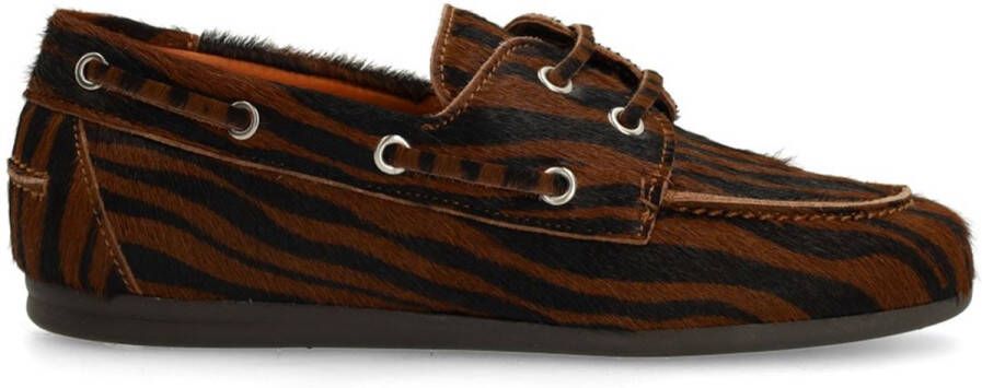 Manfield Dames Zebra bootschoenen met imitatie vacht