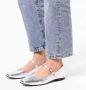 Manfield Dames Zilveren leren ballerina's - Thumbnail 2