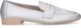 Manfield Dames Zilveren leren loafers - Thumbnail 7