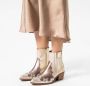 Manfield Dames Zilveren metallic leren cowboy laarzen - Thumbnail 2