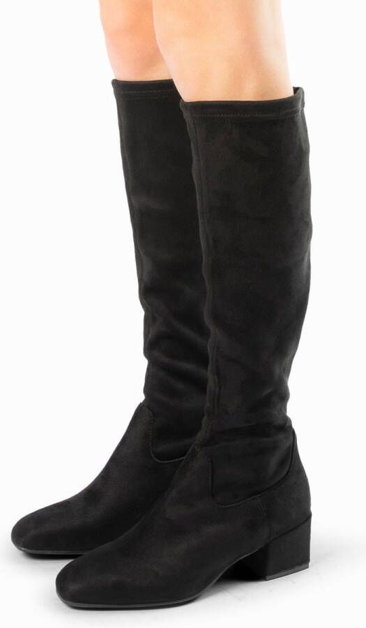 Manfield Dames Zwarte hoge laarzen - Foto 2