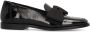 Manfield Dames Zwarte lakleren loafers met strik - Thumbnail 2