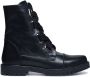 Manfield leren veterboots met studs zwart - Thumbnail 2