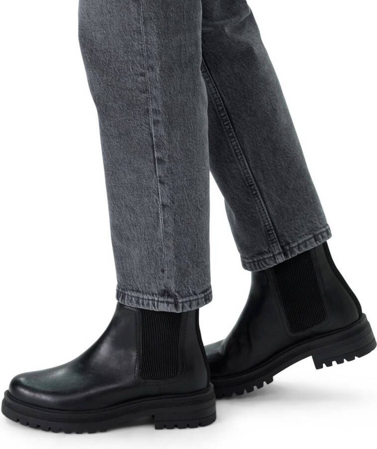 Manfield Dames Zwarte leren chelsea boots - Foto 8