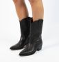 Manfield Dames Zwarte leren cowboy laarzen - Thumbnail 2