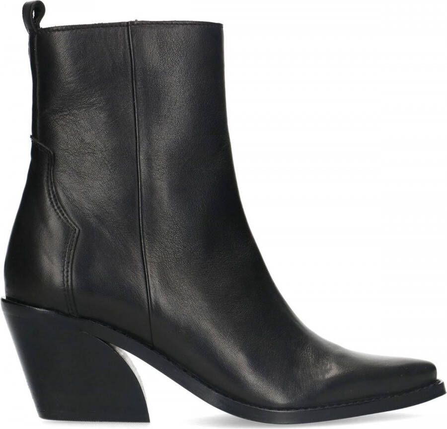 Manfield Dames Zwarte leren cowboylaarzen - Foto 2