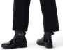 Manfield lakleren enkellaarzen met crocoprint zwart - Thumbnail 2