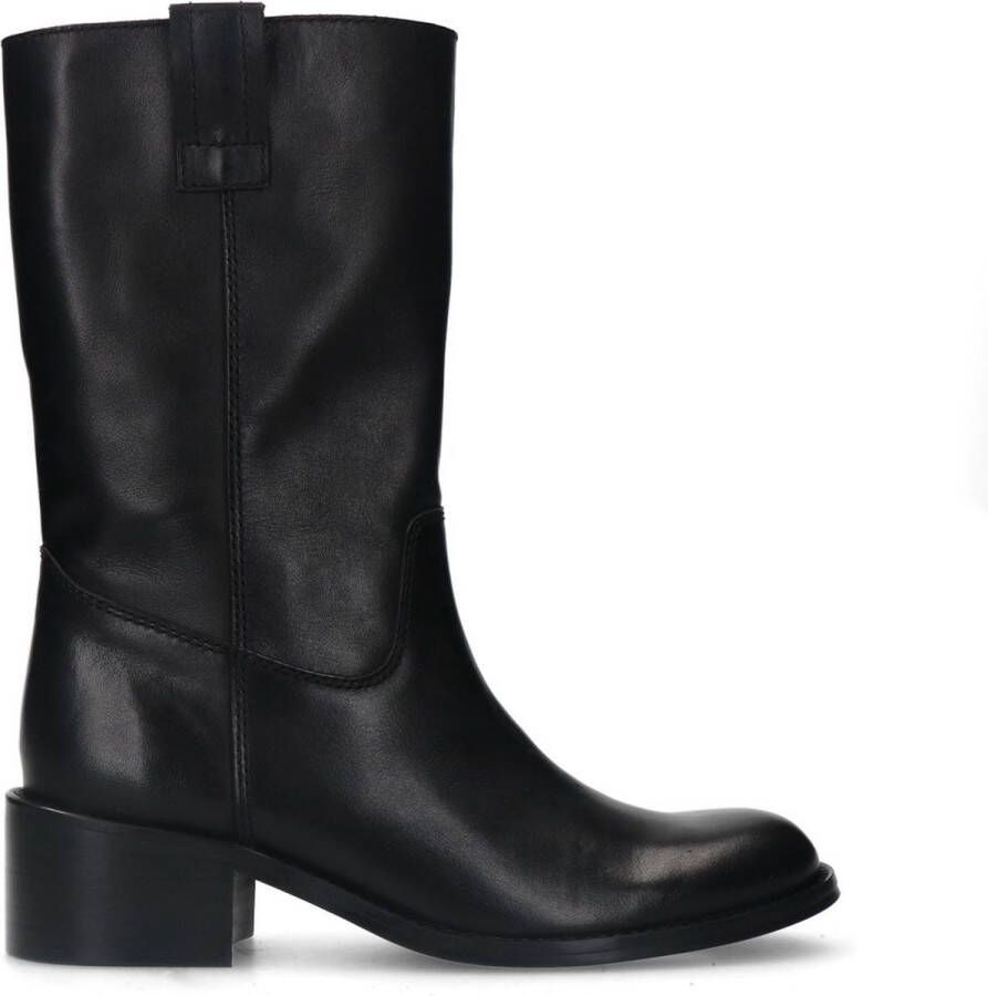 Manfield Dames Zwarte leren laarsjes - Foto 2