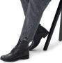 Manfield Dames Zwarte leren laarzen met bont voering - Thumbnail 2