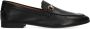 Manfield Dames Zwarte leren loafers - Thumbnail 2