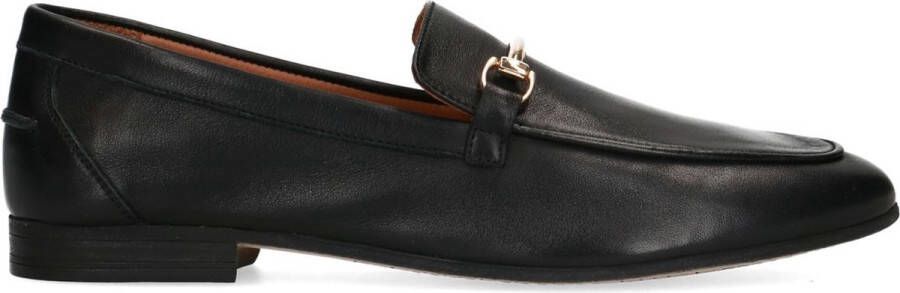 Manfield Dames Zwarte leren loafers - Foto 2