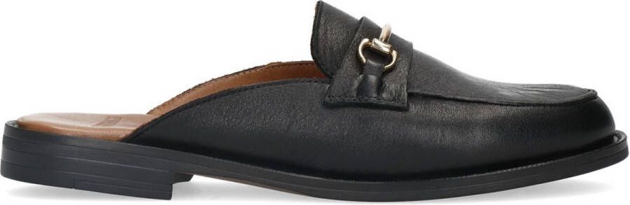 Manfield Dames Zwarte leren muiltjes - Foto 2