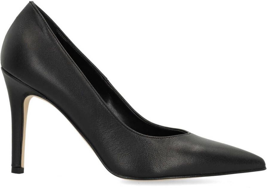 Manfield Dames Zwarte leren pumps