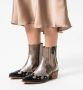 Manfield Dames Zwarte metallic cowboy laarzen - Thumbnail 2